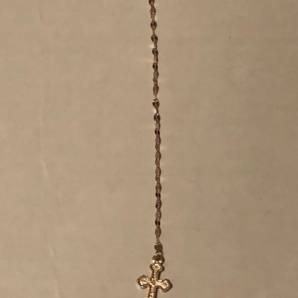 NWT Rosetone Gold Religious Necklace on a beautiful chain. - Picture 6 of 11